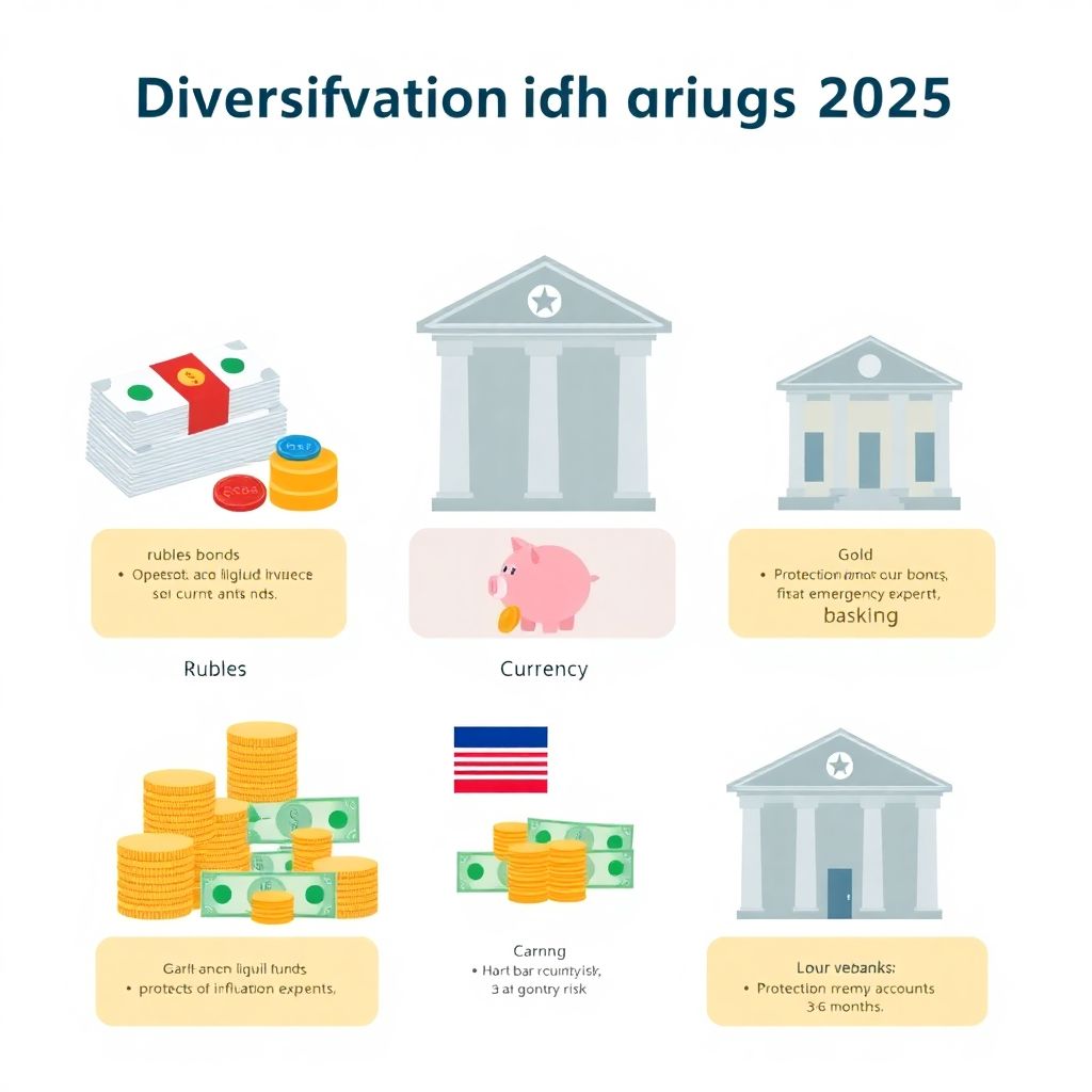 Как диверсифицировать сбережения в рублях, валюте и золоте в 2025 году